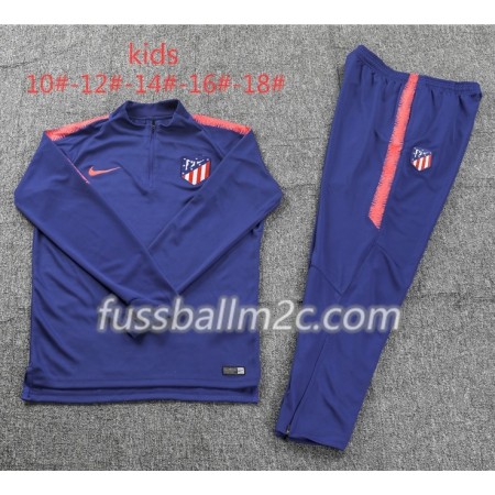 Atlético Madrid Kinder Sweatshirts Anzüge Blau 2018-2019